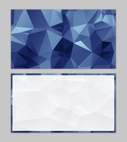蓝色低平面多边形PPT背景图片