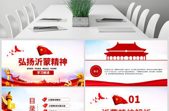 原創弘揚沂蒙精神踐行初心使命譜寫新時代PPT-版權可商用