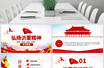 原創(chuàng)弘揚沂蒙精神踐行初心使命譜寫新時代PPT-版權可商用