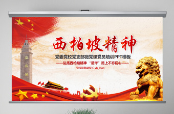 原創(chuàng)新時代學習弘揚西柏坡精神趕考精神PPT-版權可商用