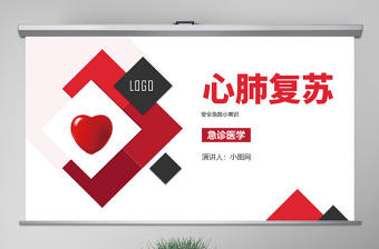 原創心肺復蘇急診醫學醫療護理PPT模板-版權可商用