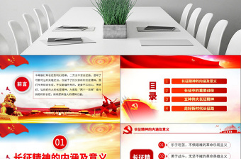 原創(chuàng)紀(jì)念長征勝利83周年弘揚(yáng)偉大長征精神PPT-版權(quán)可商用