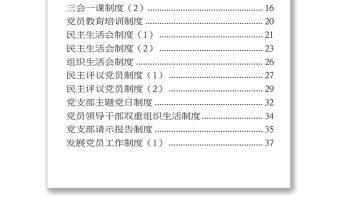 黨建工作制度及軟弱渙散黨組織專項(xiàng)整頓工作方案匯編