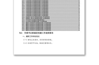 各級黨委黨組書記抓基層黨建工作述職報告標題提綱匯編(二)