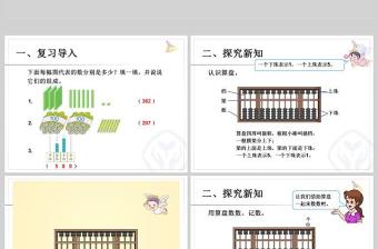  萬以內(nèi)數(shù)的認識1000以內(nèi)數(shù)的認識3PPT模板