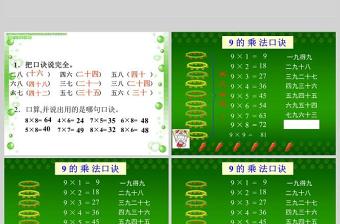  9的乘法口诀课件PPT模板