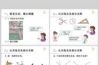  角的初步認(rèn)識(shí)認(rèn)角比較角的大小畫角PPT模板