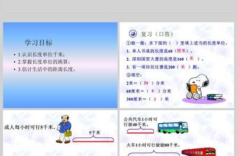  千米的認(rèn)識PPT模板