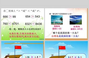  小數(shù)的大小比較數(shù)學(xué)課件PPT模板