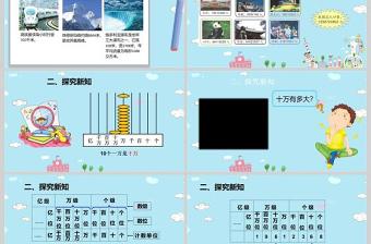  四年级数学大数的认识第一课时亿以内数的认识课件PPT模版