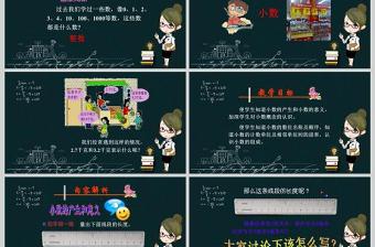  小數(shù)的意義和讀寫法小數(shù)的產(chǎn)生和意義小數(shù)的讀書和寫法數(shù)學(xué)課件PPT模板