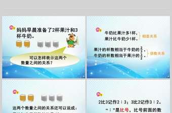  六年級(jí)上冊(cè)第五單元比的意義PPT模板