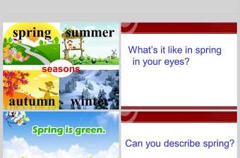  My favourite season is spring 英語課件PPT模板