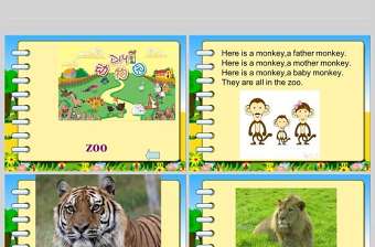  They are monkeys 英語課件PPT模板