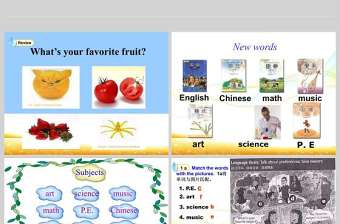  My favorite subject is science英語課件PPT模板