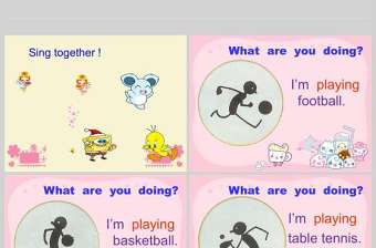  What are you doing 英語課件PPT模板