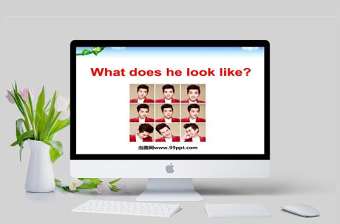  What does he look like英語課件PPT模板