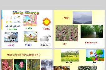  It is raining英語課件PPT模板