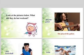  What did you do last weekend英語課件PPT模板