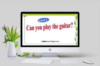  Can you play the guitar英語課件PPT模板