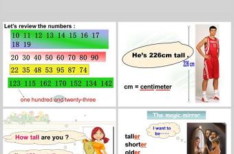  Unit1  How tall are you英语课件PPT模板