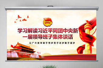 原創學習在同團中央新一屆領導班子成員集體談話精神PPT