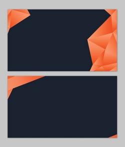 橙黑搭配的多边形PPT背景图片