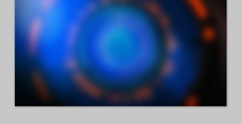 两张蓝橙放射状科技PPT背景图片