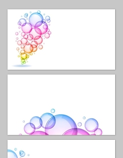 6张简洁清新彩色气泡PPT背景图