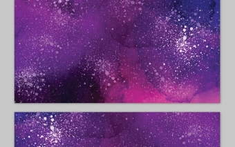 紫色水彩墨迹PPT背景图片