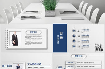 原創大氣簡約自我介紹崗位競聘ppt模板