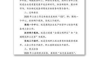 2020年工會(huì)工作要點(diǎn)公司工作總結(jié)