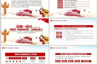  完整解讀2020中國共產(chǎn)黨國有企業(yè)基層組織工作條例全文內(nèi)容PPT模版