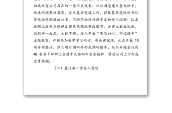 公司黨組織主要負(fù)責(zé)人2019年度述責(zé)述廉報(bào)告