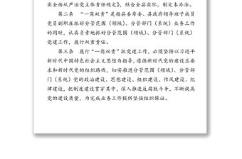 “一崗雙責”抓實新時代黨建工作