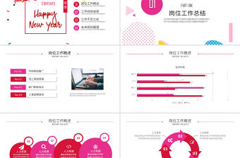 2020孟菲斯風格幾何風述職報告PPT模板