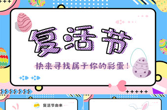 孟菲斯風(fēng)格復(fù)活節(jié)PPT模板