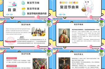 孟菲斯風(fēng)格復(fù)活節(jié)PPT模板