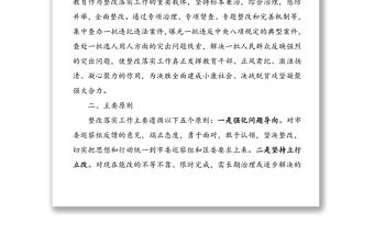 巡察反饋意見整改方案范文(區級)