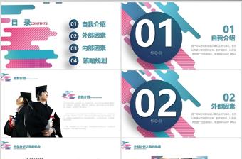 彩色2020年商業(yè)會(huì)議演講SWOT分析PPT模板