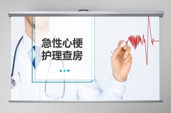 精美大氣急性心梗護(hù)理查房PPT