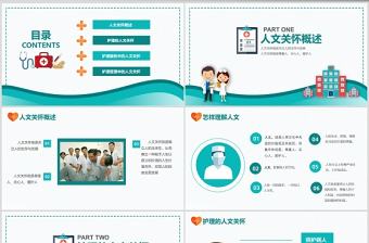 清新簡約護理培訓護理人文關懷PPT