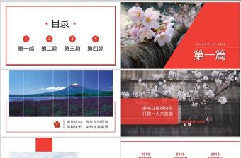 和風浮世繪之日本旅游精美動態PPT