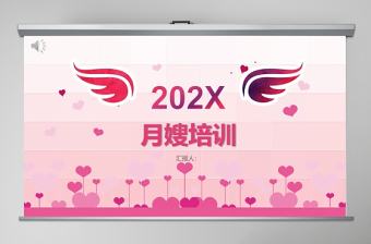 粉色簡約清新20xx月嫂培訓ppt