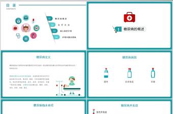 簡約糖尿病護理查房介紹注意事項PPT模板