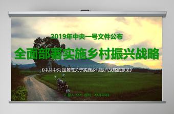 精準2019年中央一號文件解讀鄉村振興道路黨課課件