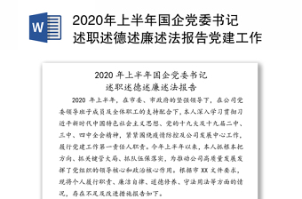 2021党委书记述职报告