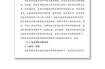 黨課:如何當好黨支部書記