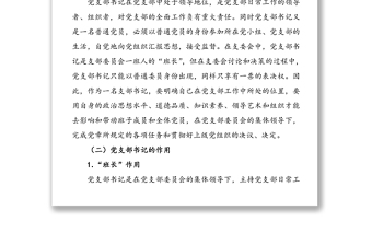 黨課:如何當好黨支部書記