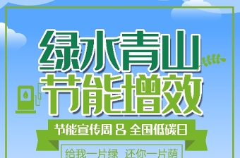 青山绿水节能增效节能宣传周海报（9）